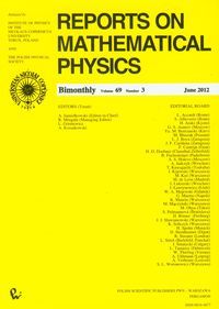Reports on Mathematical Physics 69/3 /2012