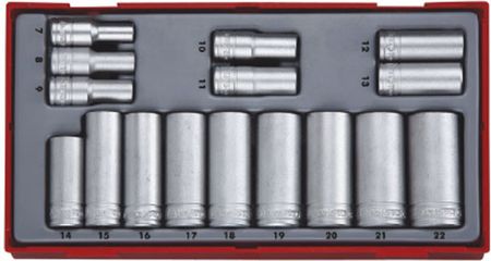 Tengtools zestaw 16 nasadek długich z chwytem 3/8 TT3816 (144300100)