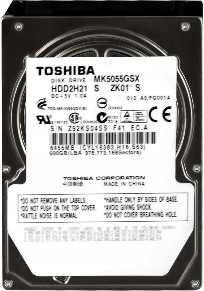 Dysk twardy Toshiba 500GB MK5055GSX - Opinie i ceny na Ceneo.pl