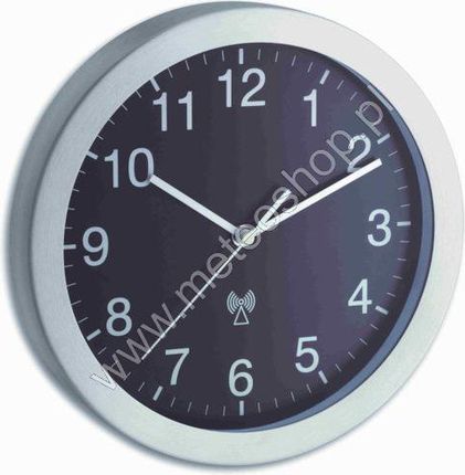 Zegar ścienny, aluminiowy Sterowany radiowo TFA 98.1091.02