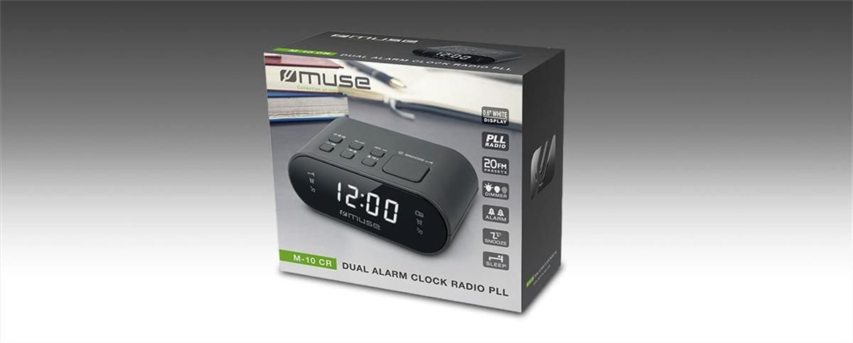 фото Настольные часы с будильником Muse M-10 CR Black 2