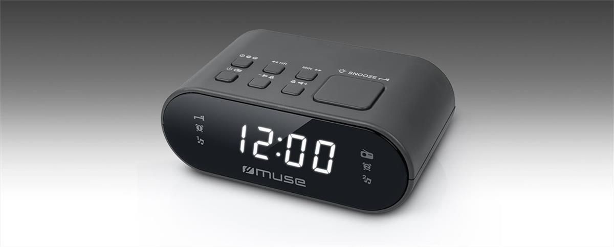 фото Настольные часы с будильником Muse M-10 CR Black 1