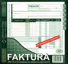Zdjęcie Michalczyk&Prokop Faktura VAT 2/3 A4 142-2E brutto - Maków Podhalański