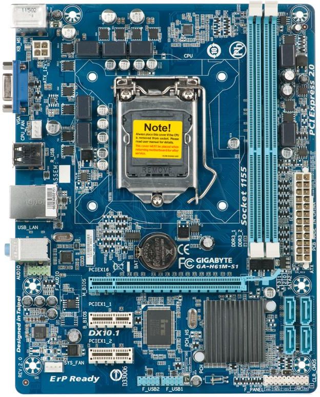 Gigabyte h61m s1 не видит видеокарту