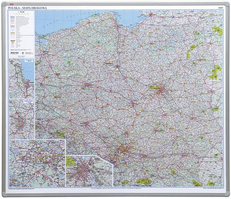 2X3 Tablica Mapa Officeboard Drogowa Polska