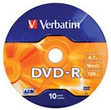 Zdjęcie Verbatim DVD-R Matt Silver Folia 10 szt (43729) - Libiąż