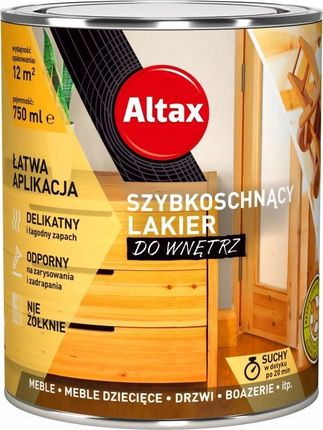 Altax Lakier Bezbarwny Szybkoschnący 5L Półmat