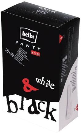 Bella Wkładki Panty Slim Black & White 40 szt