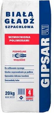 Atlas Gładź Szpachlowa Biała Gipsar Uni Wzmocniony Polimerami 20Kg