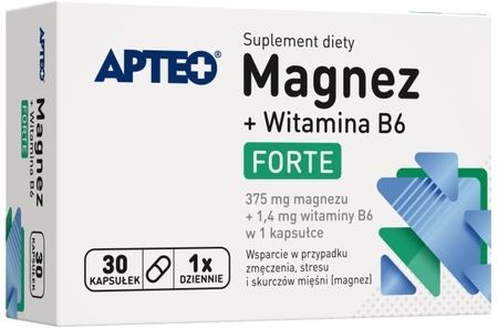 Synoptis Apteo Magnez Forte + Wit. B6 30 Kapsułek