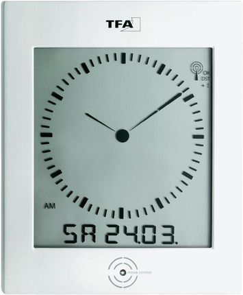 Zegar ścienny, radiowy z pomiarem temperatury i wilgotności Sterowany radiowo TFA 60.4506