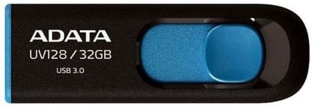 Adata USB UV128 Classic 64GB Czarny/Niebieski (AUV12864GRBE)