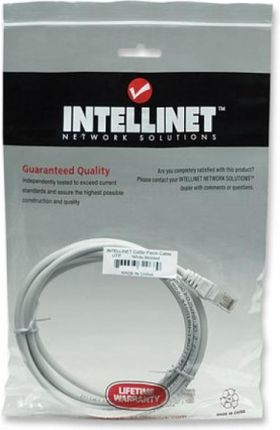 Intellinet kabel krosowy RJ45, snagless, kat. 5e UTP, 1m biały - 100% miedź