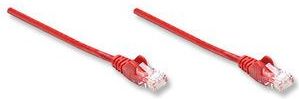 Intellinet kabel krosowy RJ45, snagless, kat. 5e UTP, 1m czerwony - 100% miedź