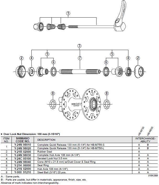 Схема монетки для велосипеда shimano