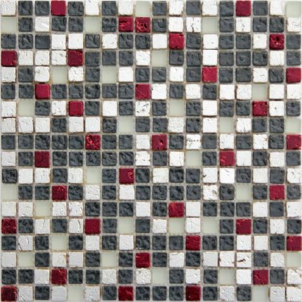 Ceramstic Bazaar Srebrno-Czerwona Mozaika 30,5x30,5 MSK-31