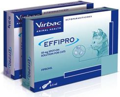 Zdjęcie Virbac Effipro- preparat przciwko pchłom i kleszczom dla kotów 4x0,5ml - Warszawa