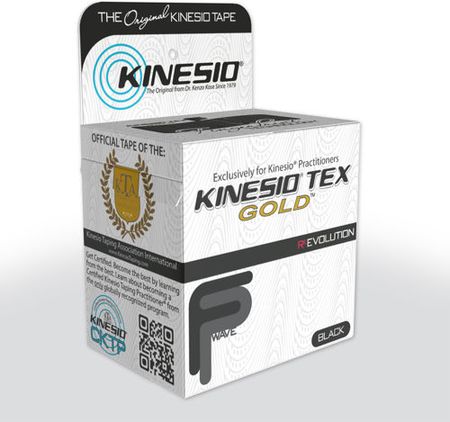 Kinesio Taśma Tex Gold FINGER PRINT 5cm x 5m czarna