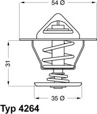 Zdjęcie Termostat, środek chłodzący WAHLER 4264.87D - Prochowice