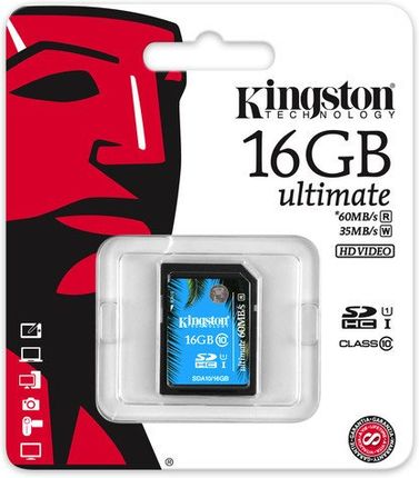 Kingston Ultimate SDHC 16GB Class 10 UHS-I (SDA10/16GB)