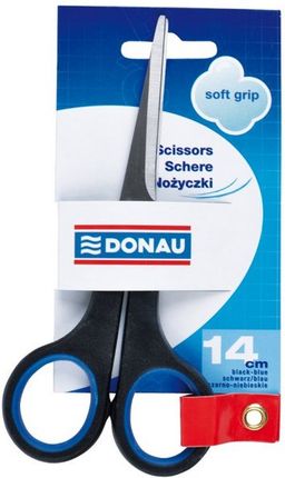 Donau Nożyczki Biurowe 14 Cm Soft-Grip Niebiesko-Czarne
