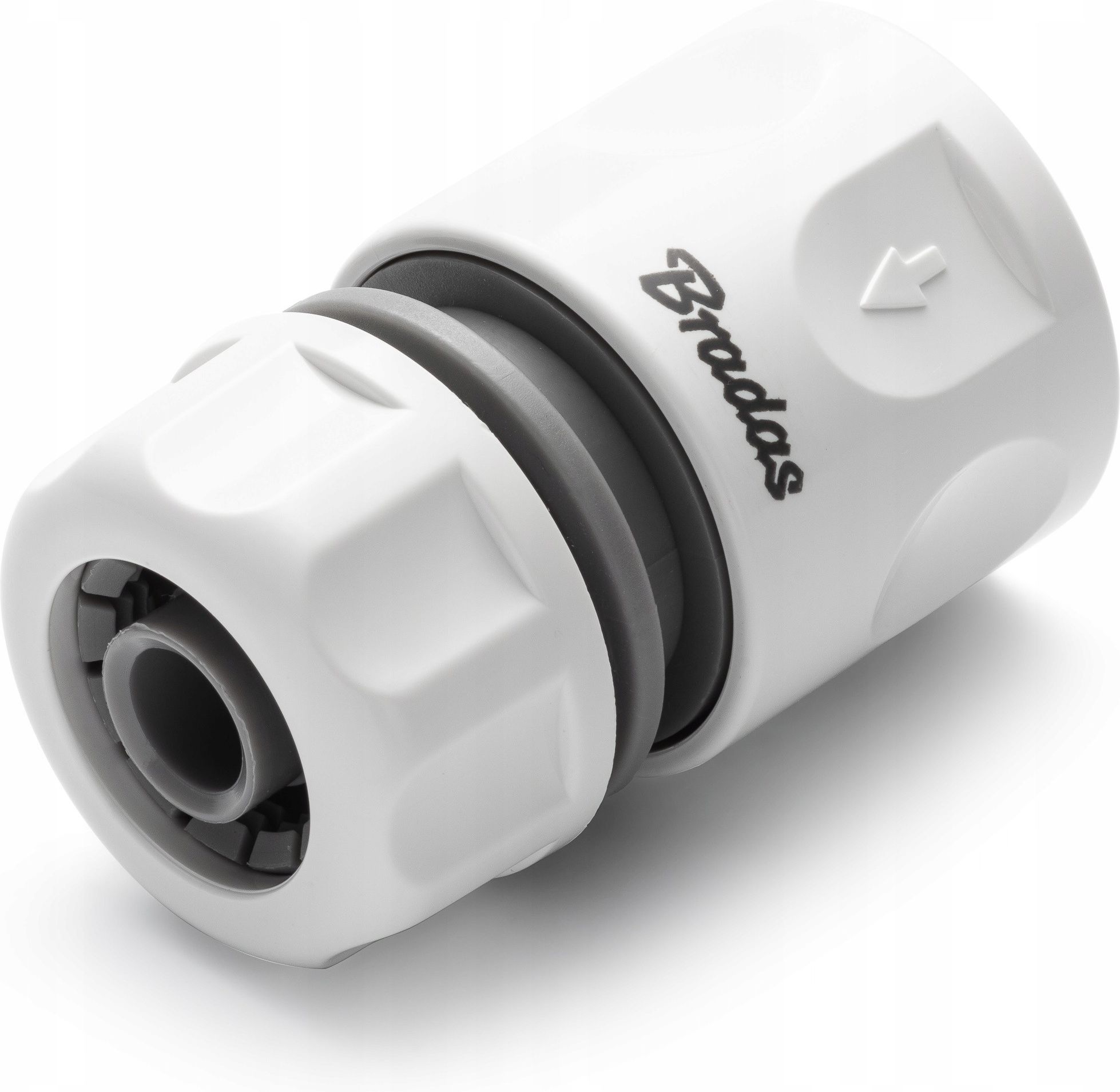 Bradas White Line Connettore Per Tubo 1/2 O 5/8 - Raccordo Veloce In Plastica, Bianco, 4x2x2 Cm