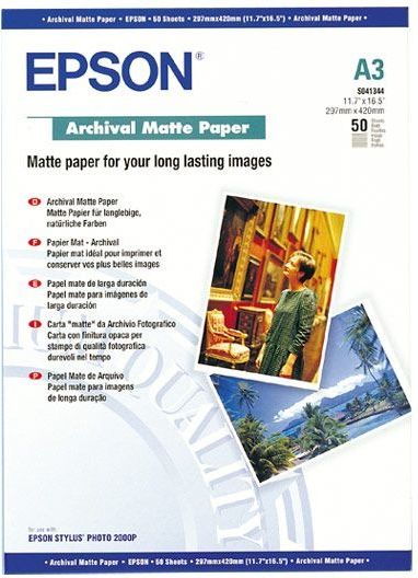 Papier Fotograficzny Epson Archival Matte Paper Din A3 192g M2 50