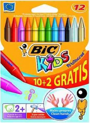 Bic Kids Kredki Świecowe Plastidecor 12 Kolorów