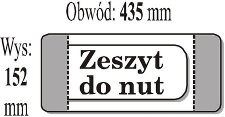 Iks Okładka Na Zeszyt Do Nut (15,1X42,8) [409892]