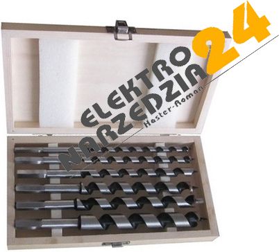 Hitachi Zestaw świdrów do drewna w kasecie drewnianej 6 szt./230mm Hitac (781991)