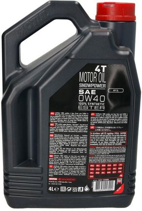 Motul Snowpower 4T 0W40 4l - zdjęcie 2