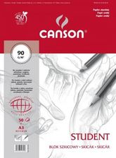 Zdjęcie CANSON Blok szkicowy Student A3 90 g/m2 - Lubowidz