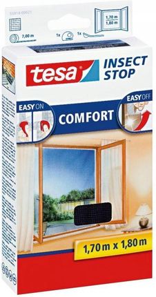 Tesa Moskitiera na okno COMFORT 1,7m x 1,8m czarna