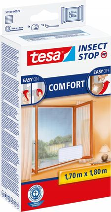 Tesa Moskitiera na okno COMFORT 1,7m x 1,8m biała