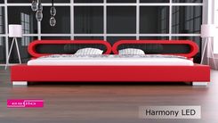 Estilo Łóżko Do Sypialni Harmony 4xLed 200x220 Tkanina h4xl