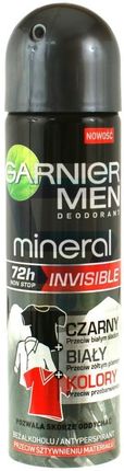 Garnier Men Mineral Neutralizer dezodorant spray przeciwko białym śladom 72h 150 ml