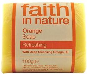 Faith In Nature Organiczne mydło odświeżające z pomarańczą 100 g