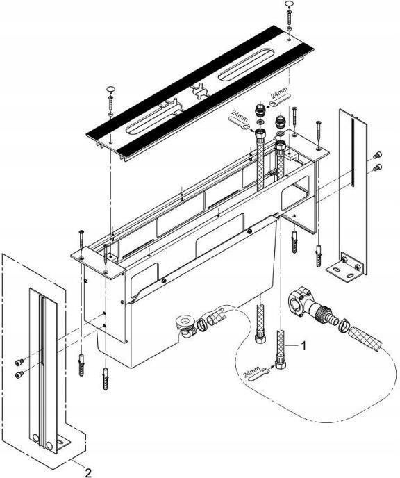 Grohe element montażowo-odwodnieniowy do baterii wannowych 29037000