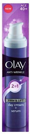 Krem Olay Anti Wrinkle Firm and Lift 2in1 przeciwzmarszczkowy + ujędrniające serum na dzień 50ml