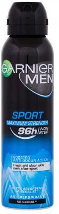 Garnier Men Mineral Sport dezodorant spray 96h (Fresh and Clean Skin Even After Sport) 150ml