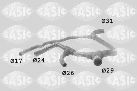 Przewód elastyczny chłodnicy SASIC 3404003