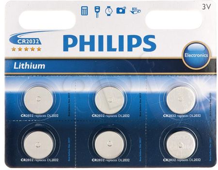 Philips   CR2032P6 / 01B Lithium ( 6szt ) (CR2032P6/01B)