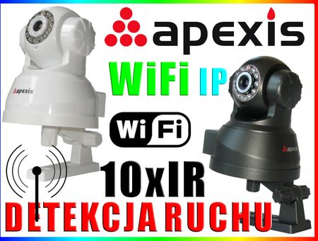 Kamera IP EASY WIFI KAMERA OBROTOWA IP WIFI APEXIS APM J011 WS