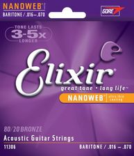 Elixir NanoWeb 80/20 Bronze 16-70 Baritone