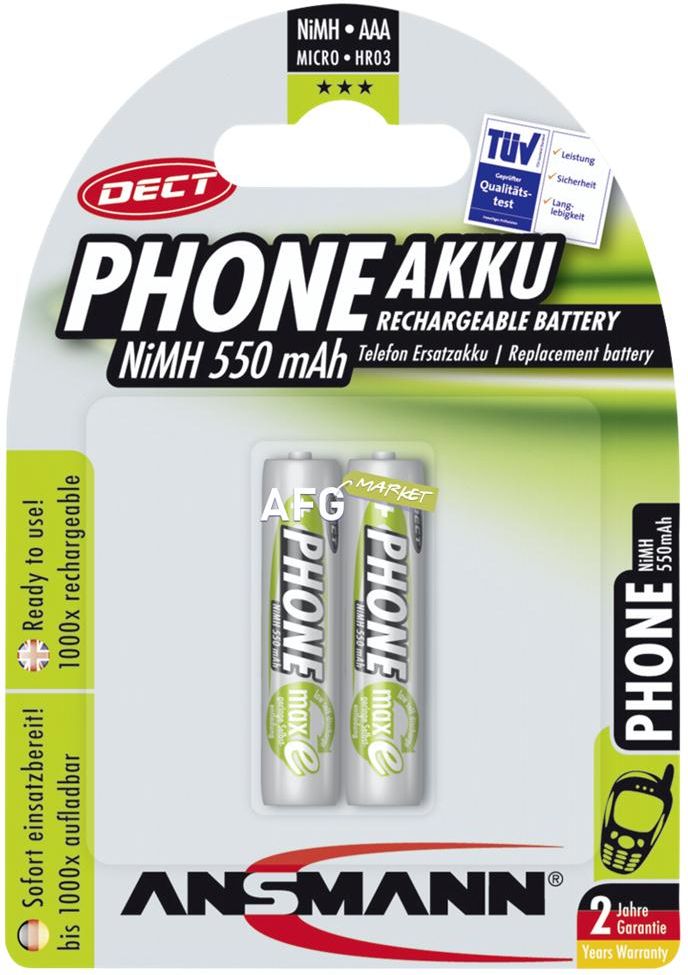 Ansmann Maxe Nimh Akku Micro Aaa 550 Mah Dect Phone 5035523 Ceny I