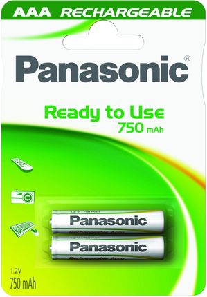 Panasonic  Akku NiMH Micro AAA 750 mAh Rechargeable Evolta (P03E/2B)