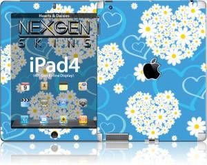 Nexgen Skins zestaw skórek iPad 2/ 3/ 4 Hearts and Daisies 3D (IPAD40030)