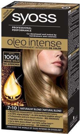 Syoss Oleo Intense farba do włosów trwale koloryzująca z olejkami 7-10 Naturalny Blond 115ml