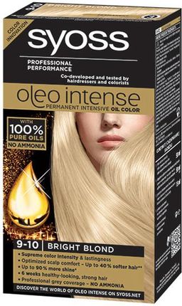 Syoss Oleo Intense farba do włosów trwale koloryzująca z olejkami 9-10 Jasny Blond 115ml