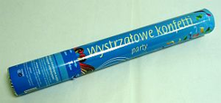 Zdjęcie TUBA STRzELAJĄCA KONFETTI z SERPENTYNĄ METAL 40CM - Swarzędz
